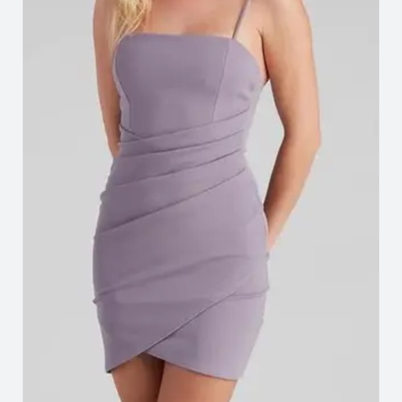 Windsor Dresses & Skirts - Windsor- Stylish Crepe Mini Lilac Dress- Never Worn- NWOT- Size XS